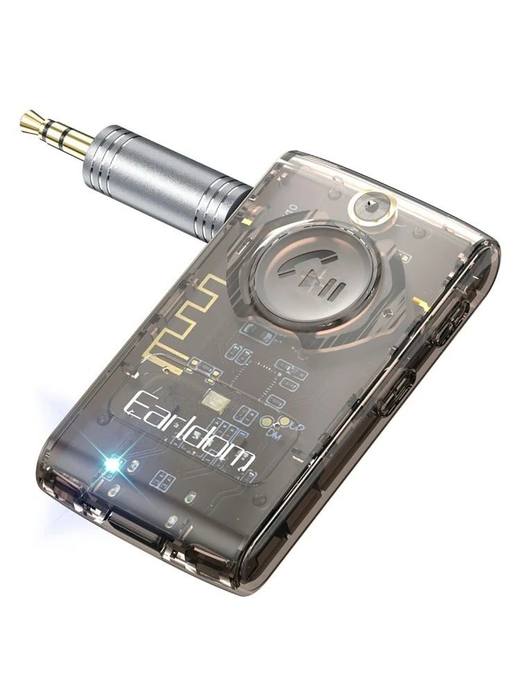 Generic NEW ET-BR01 Bluetooth 5.3 Audio Receiver Adapter – Transparent AUX 3.5mm Wireless Audio Adapter for Car, Speakers, Headphones  - Image 1