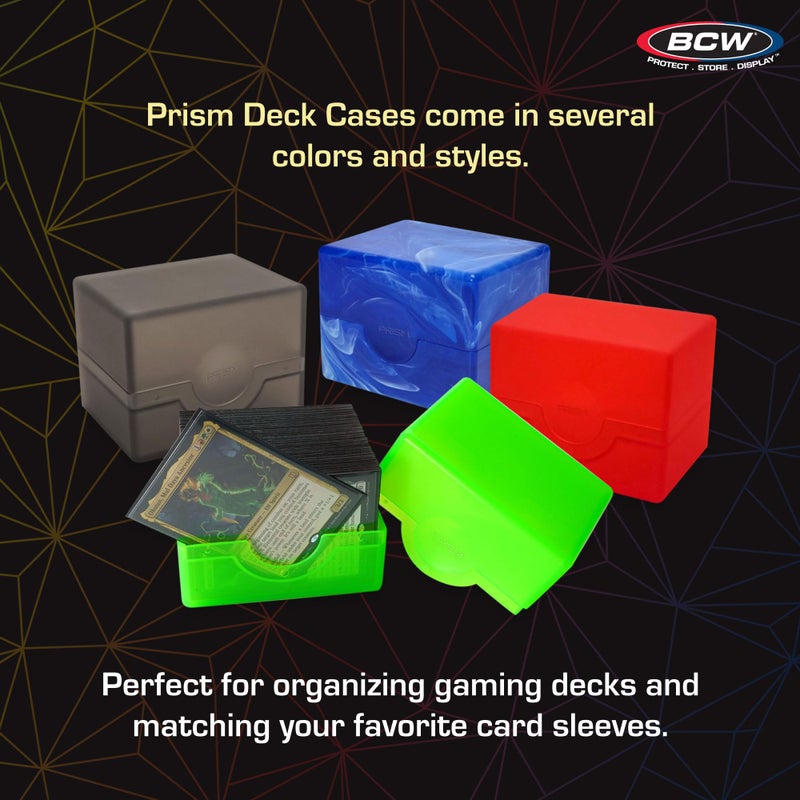 BCW BCW Spectrum Prism Deck Case - Fuchsia - 1 ct | Secure Snap Closure Card Deck Case | Fits 100 Double-Sleeved Cards | Trading Card Deck Storage Ideal for Magic the Gathering  Pokemon  and More  - Image 2
