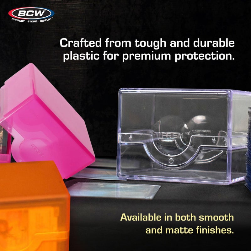 BCW BCW Spectrum Prism Deck Case - Fuchsia - 1 ct | Secure Snap Closure Card Deck Case | Fits 100 Double-Sleeved Cards | Trading Card Deck Storage Ideal for Magic the Gathering  Pokemon  and More  - Image 4