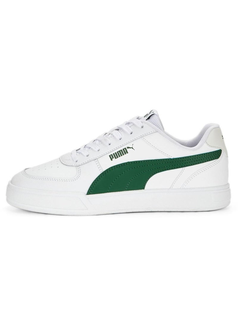 PUMA Caven Mens White Casual Lace Up Sneakers - Image 1