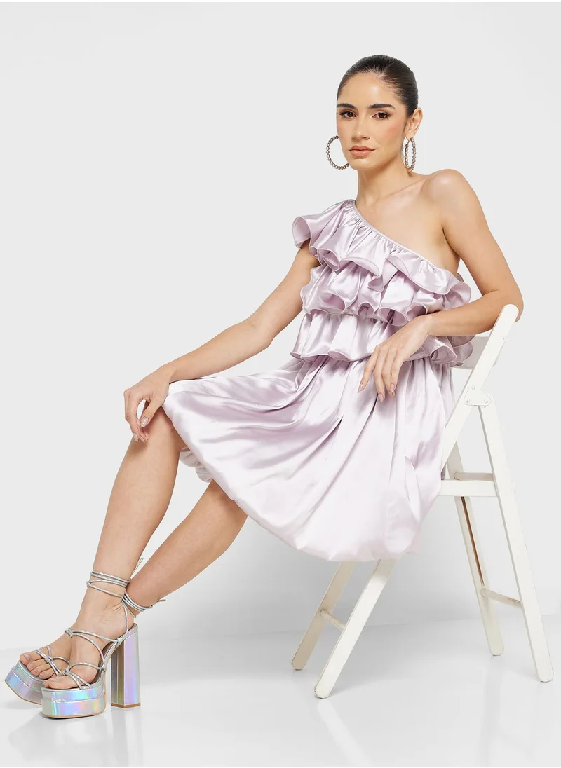 Amy Lynn One Shoulder Ruffle Dress