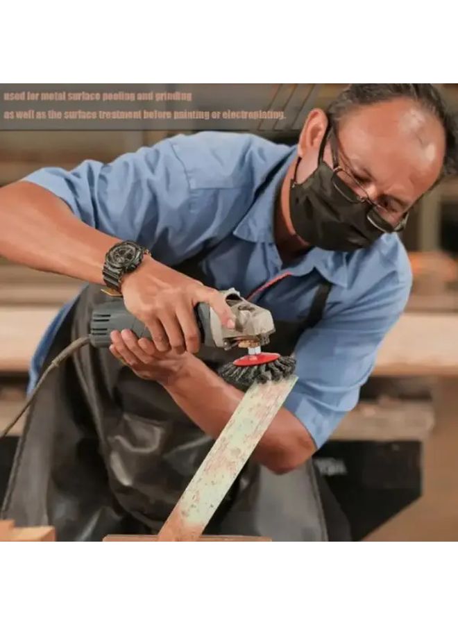 2 Pack 4 Inch 3 Inch Carbon Steel Wire Wheels Angle Grinder Attachments Rust Paint Removal - Image 5