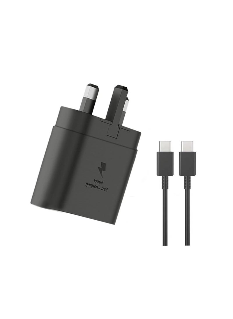 25W Fast Phone Charger Type C Plug for Samsung Galaxy S24/S22/S23 FE, S24 Ultra/S23 Ultra, S21+/S22+/S23+, S10/S22/S23, S20 FE, A55/A54/A05/M14/A73, USB C Adapter Super Fast Charging Cable