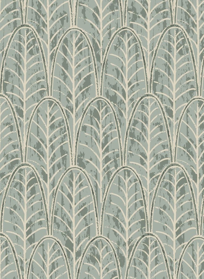 tiltil Peel and Stick Wallpaper Green Left Contact Paper 17.3"×78.8" Boho Wallpaper Self-Adhesive Removable Wall Paper of Kitchen - Image 1