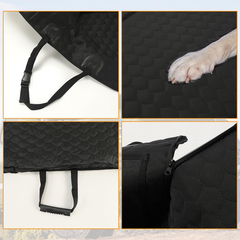 ROCCS Dog Seat Cover for Back Seat with Hard Botton Holds 450lbs,Universal Car Truck Back Seat Extender for Dogs Travle Hammock Bed Waterproof - Image 4