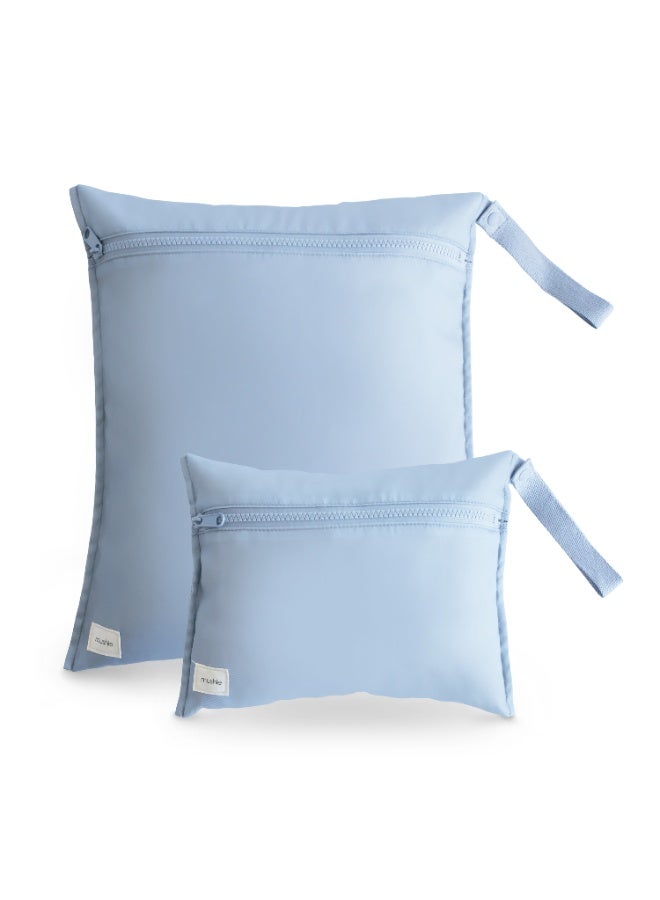 Mushie ​​Water Resistant Wet Bag- 2 Pack​ Tradewinds - Image 1