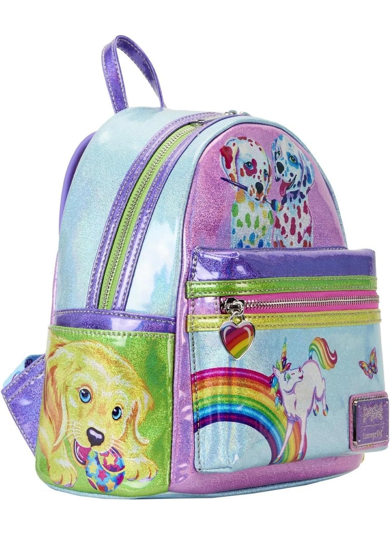 Loungefly Loungefly Lisa Frank Color Block Mini Backpack Double Strap Shoulder Bag Purse  - Image 3