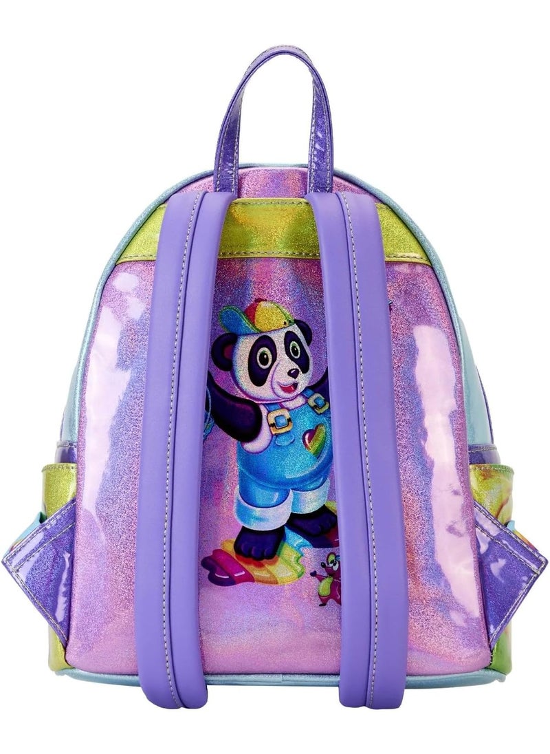Loungefly Loungefly Lisa Frank Color Block Mini Backpack Double Strap Shoulder Bag Purse  - Image 2
