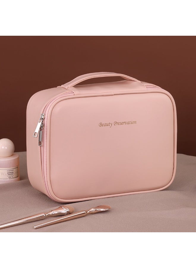 حقيبة سفر للمكياج، حقائب مستحضرات تجميل كبيرة السعة مع جيوب، حقيبة أدوات تجميل محمولة مقاومة للماء للنساء والفتيات - Image 2