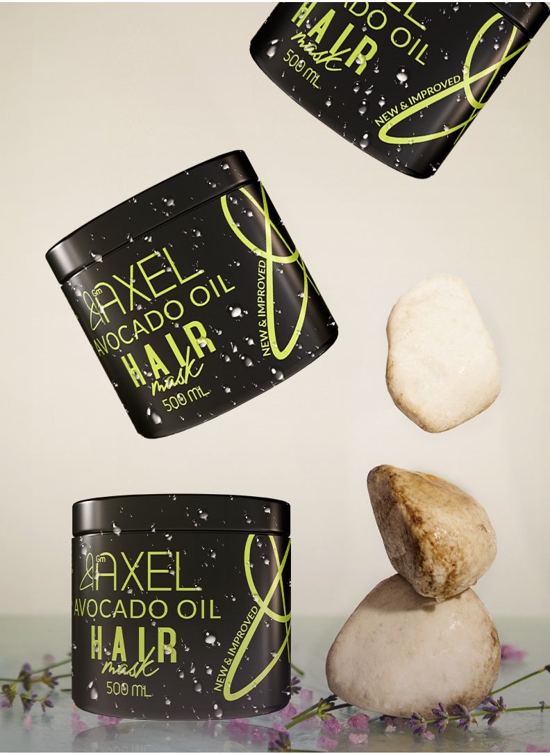 Axel - Axel Nourishing Hair Mask with Avocado Oil 500ml - Sulfate & Paraben-Free - Image 1
