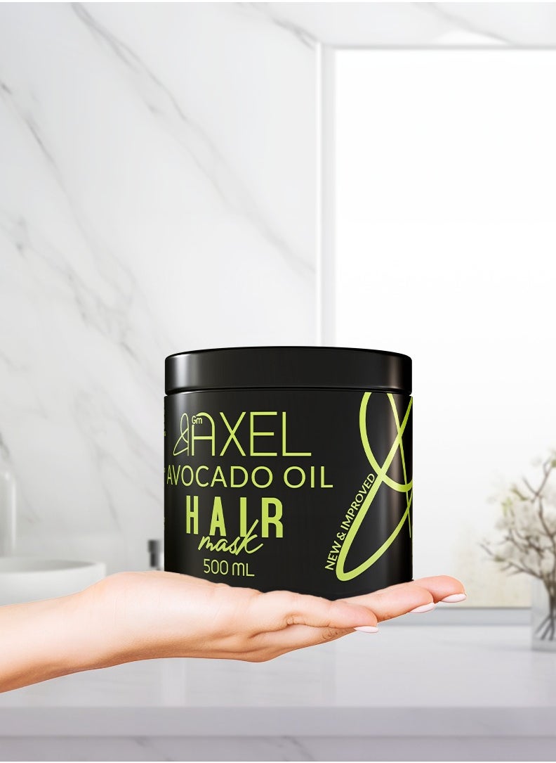Axel - Axel Nourishing Hair Mask with Avocado Oil 500ml - Sulfate & Paraben-Free - Image 1