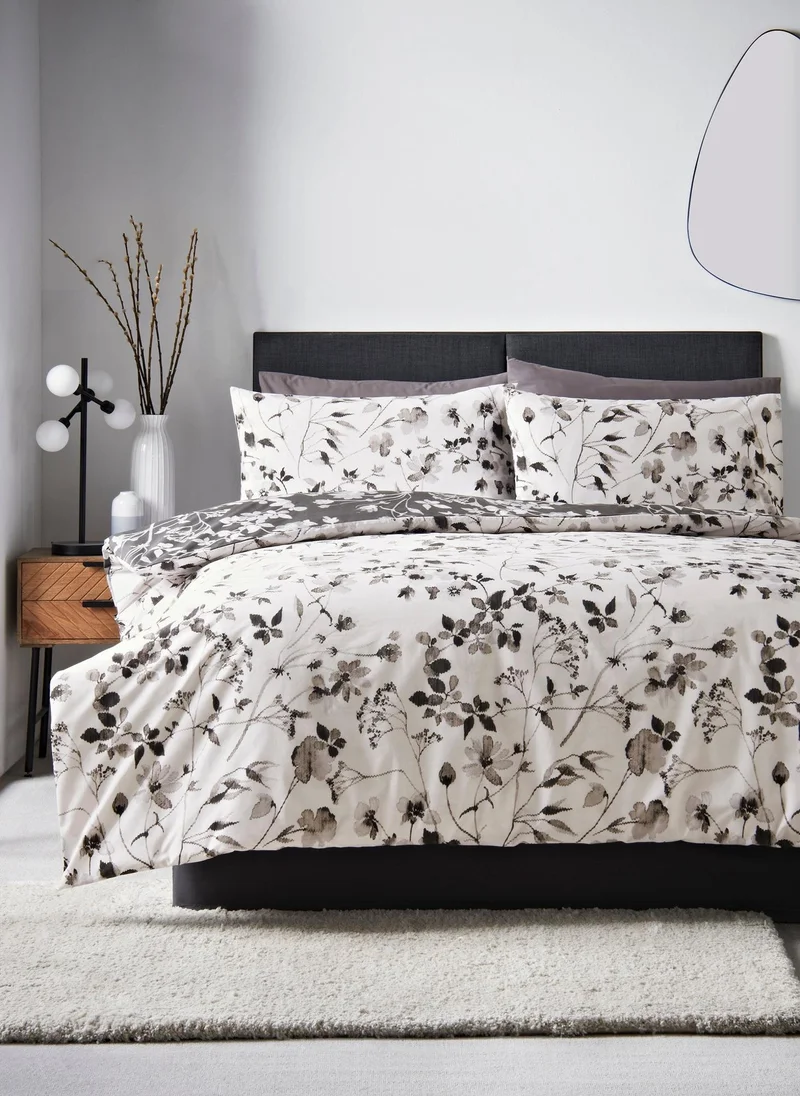 Matalan Black Floral Duvet Set