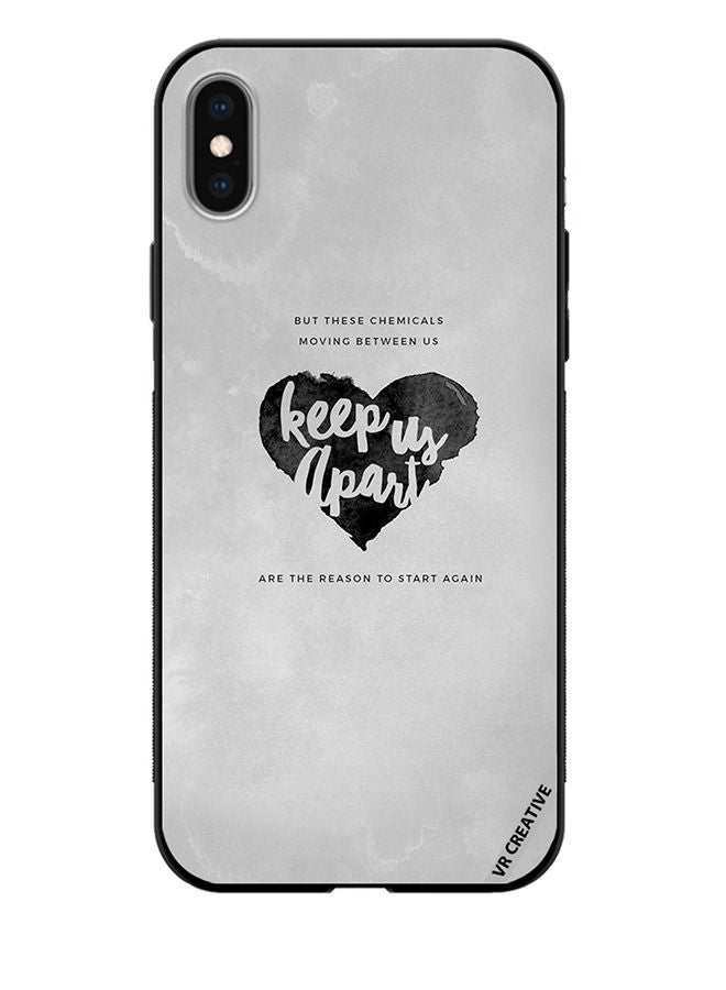 VR CREATIVE Protective Case Cover For Apple iPhone XS Max Keep Us Apart Design Multicolour - Image 1