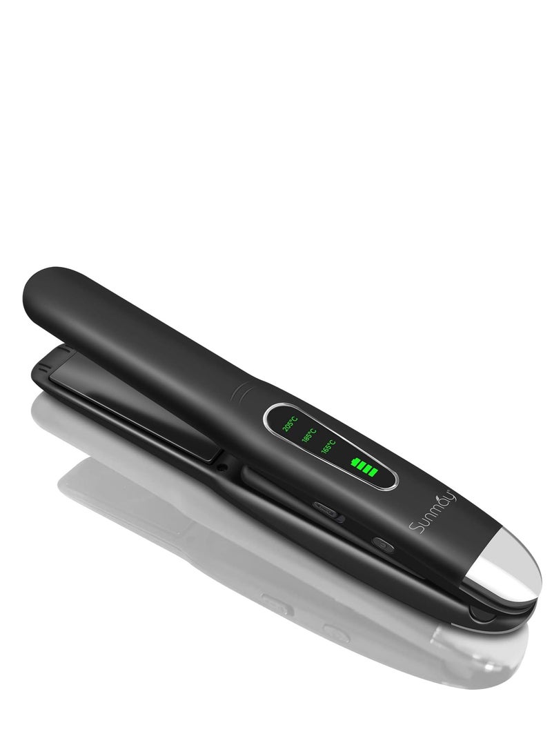 Voga 2-in-1 Cordless Hair Straighteners and Curler – Travel Wireless Portable USB Rechargeable Straightener, Mini Flat Iron Curling Wand with Ceramic Plate – 3 Temperature Levels, 5000mAh Battery - pzsku/ZD7A6681A3A9A67789D1EZ/45/_/1732796689/09bff78b-ef58-4e89-bc6d-d6eeacfd8e1d