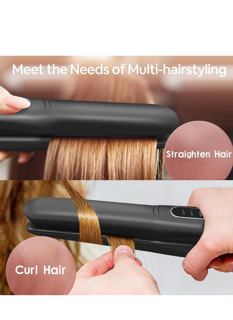 Voga 2-in-1 Cordless Hair Straighteners and Curler – Travel Wireless Portable USB Rechargeable Straightener, Mini Flat Iron Curling Wand with Ceramic Plate – 3 Temperature Levels, 5000mAh Battery - pzsku/ZD7A6681A3A9A67789D1EZ/45/_/1732796782/92bb274a-27bb-48b9-978a-e870334dd17e