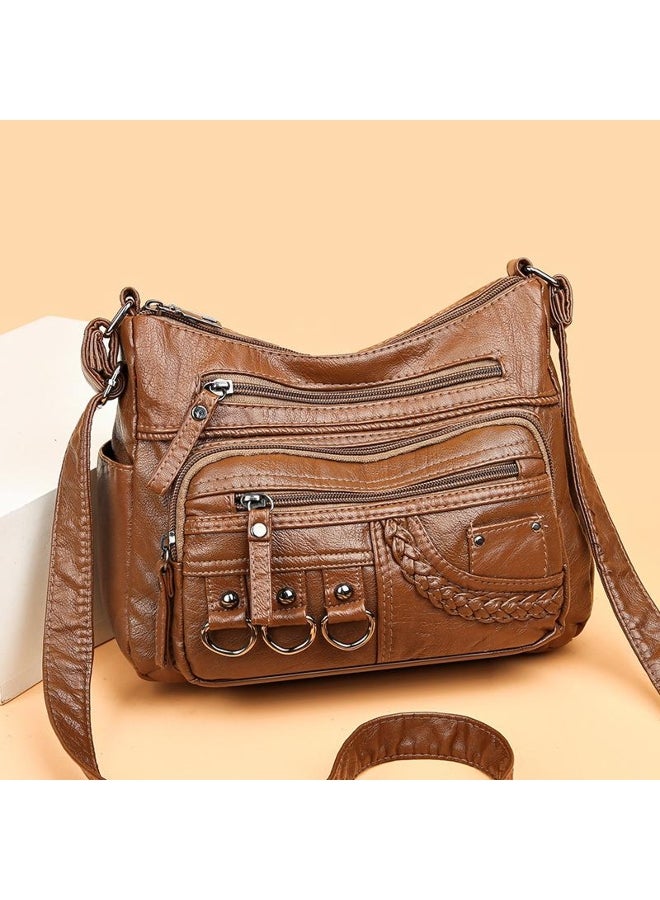 Yogodlns Yogodlns Vintage Pu Leather Luxury Purses and Handbags High Quality Women's Bag Design Multi-pocket Ladies Crossbody Shoulder Bags
