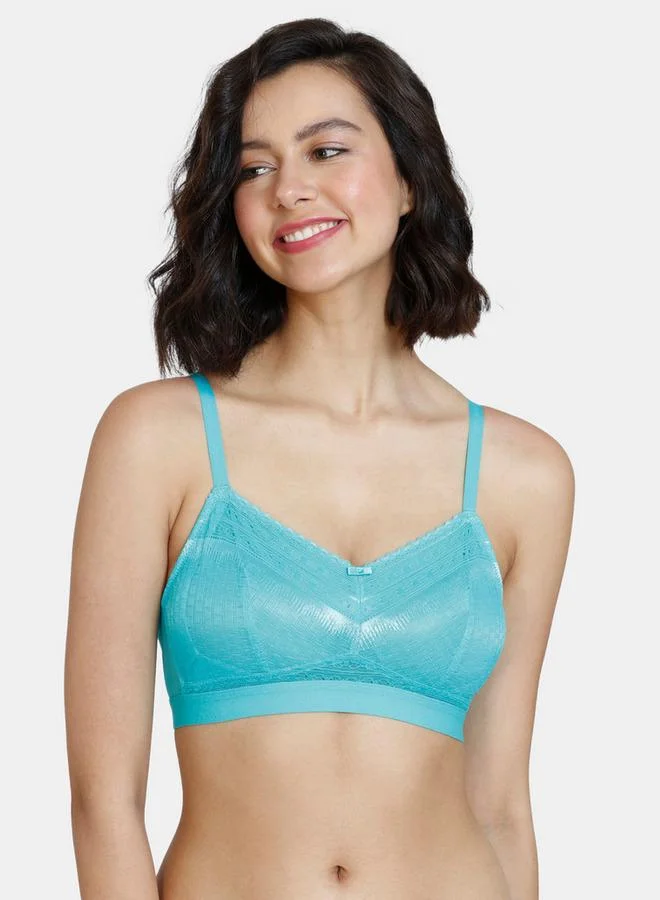 zivame Zivame Textured Bra with Hook and Eye Closure