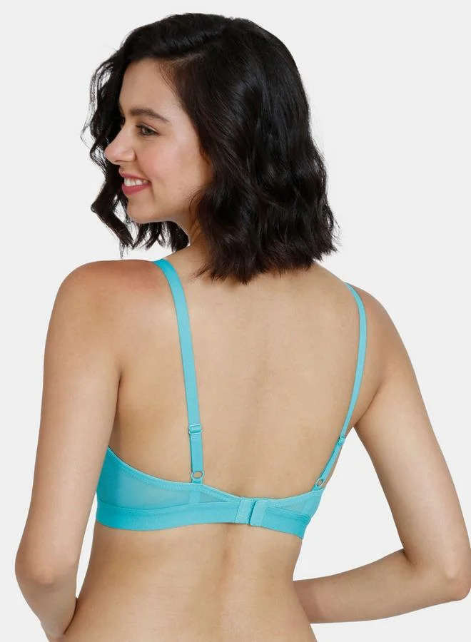 zivame Zivame Textured Bra with Hook and Eye Closure
