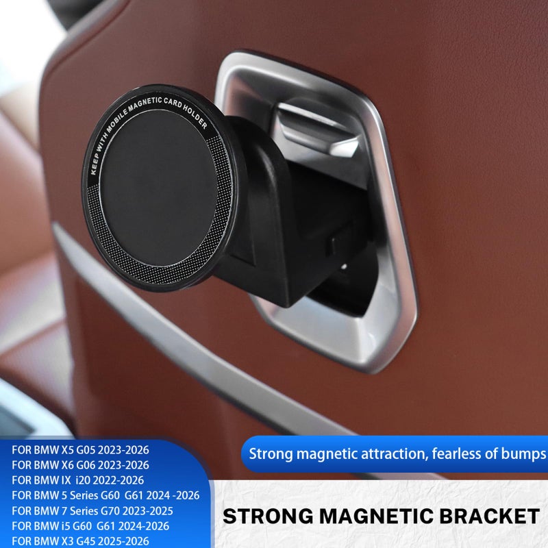 FDAIUN for BMW X5 X6 G05 G06 G60 G45 Tablet Holder Strong Magnetic Attraction/Gravity Clamp ipad Car Holder Back Seat Road Trip Essentials (Magnetic) - Image 3