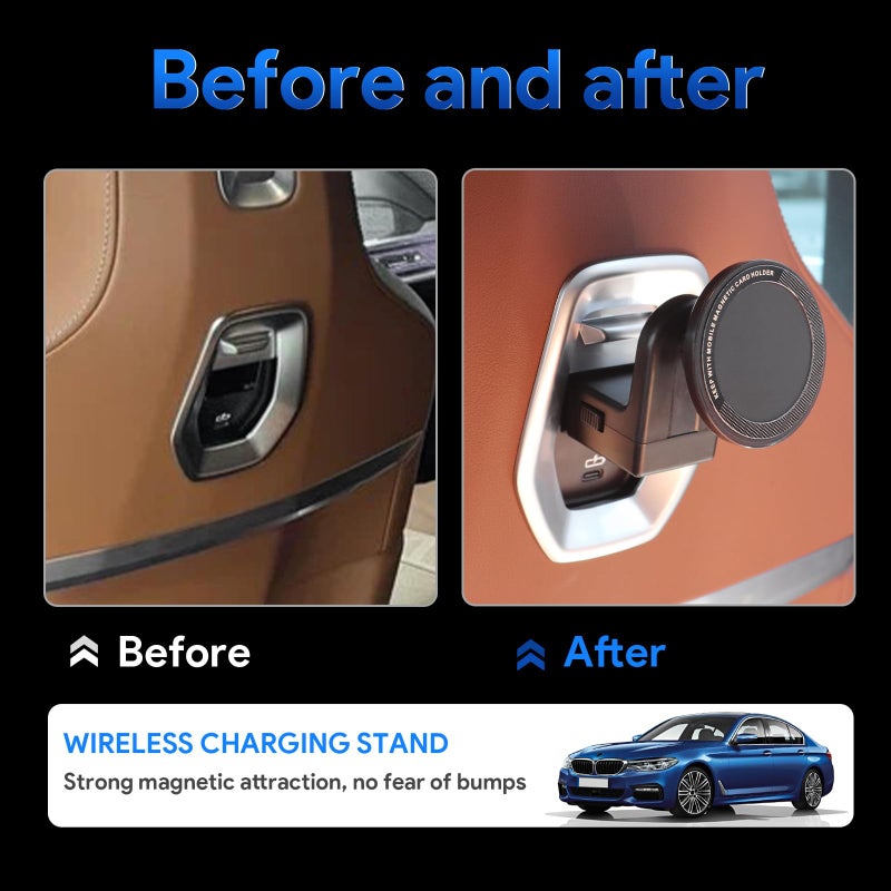 FDAIUN for BMW X5 X6 G05 G06 G60 G45 Tablet Holder Strong Magnetic Attraction/Gravity Clamp ipad Car Holder Back Seat Road Trip Essentials (Magnetic) - Image 5