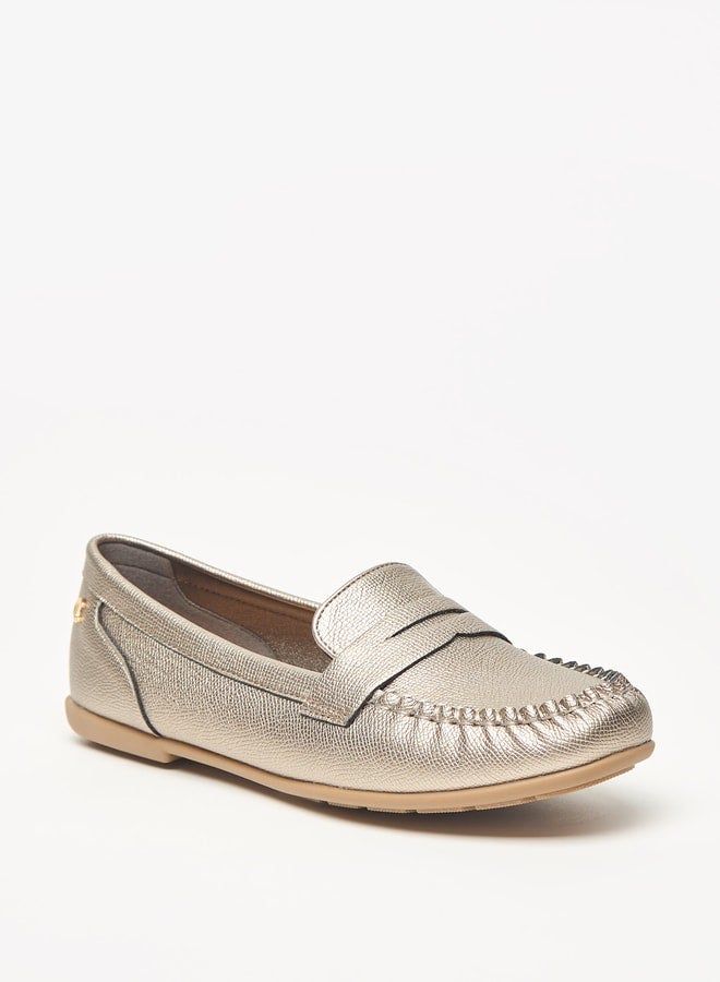 Women's Textured Slip-On Loafers