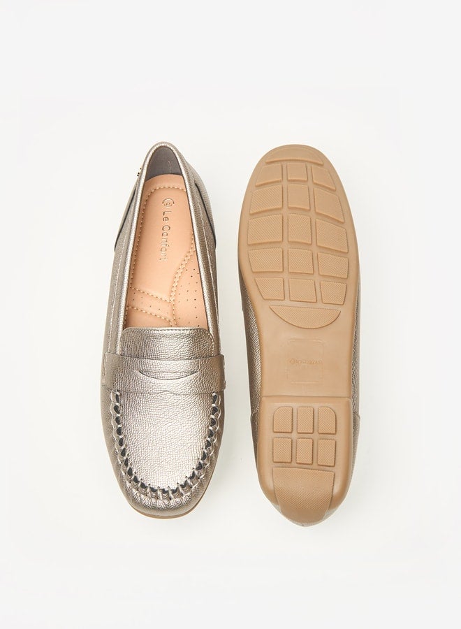 Women's Textured Slip-On Loafers