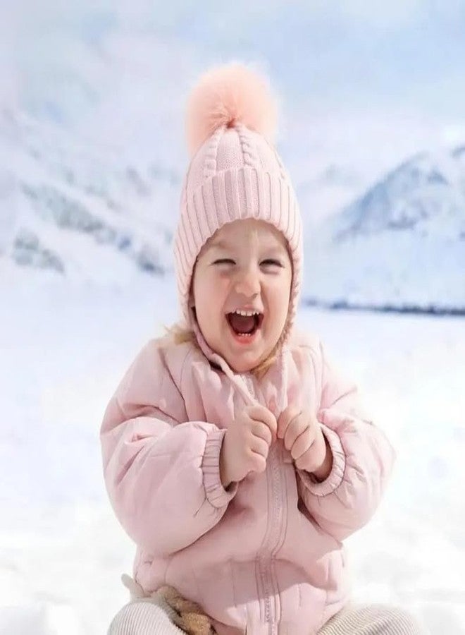 قبعة شتوية للأطفال من ريتشمن، قبعة حيوانية لطيفة للأطفال الصغار، قبعة صوفية محبوكة بغطاء للأذنين للأولاد والبنات، قبعة تزلج خارجية مزينة بكرات صوفية للأطفال الرضع (من 0 إلى 3 سنوات). - Image 3