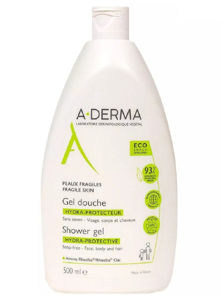 ADERMA A Derma Rhealba Oat Hydra-Protective Shower Gel 500ml  - Image 1