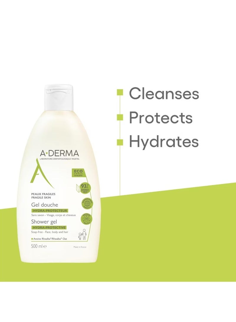 ADERMA A Derma Rhealba Oat Hydra-Protective Shower Gel 500ml  - Image 2