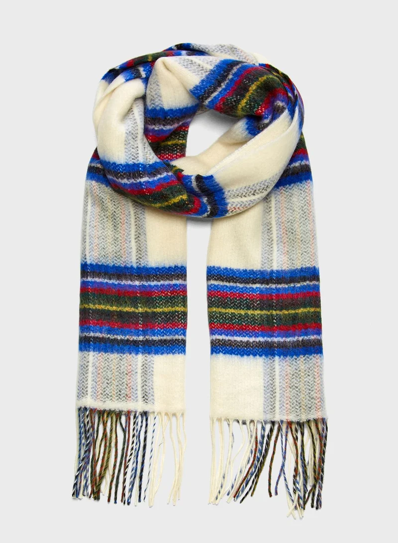 TOPMAN Checked Blanket Scarf