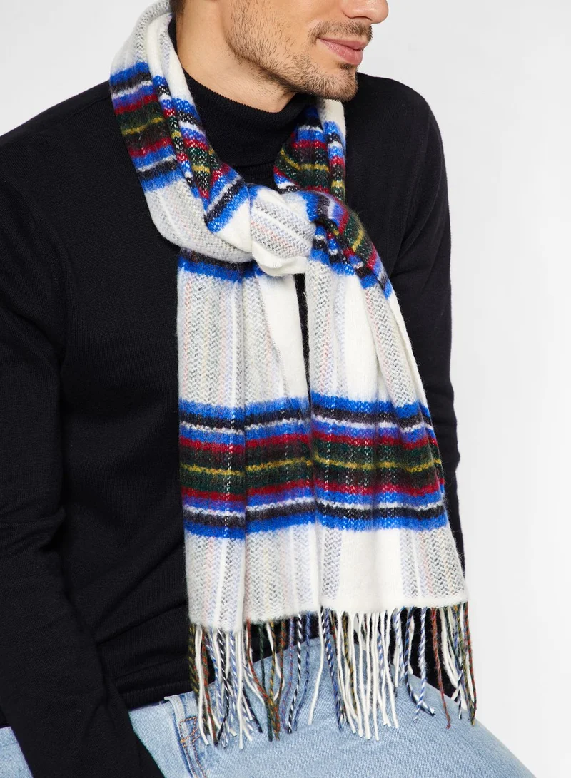 TOPMAN Checked Blanket Scarf