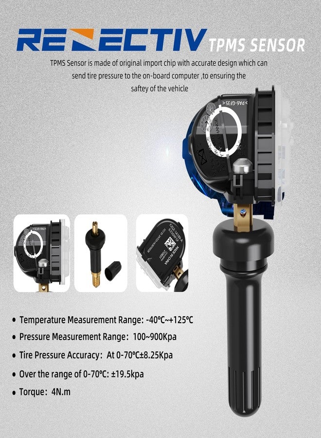RENECTIV PMS Sensor,4Pack 315MHz for Lincoln MKS MKX 2015-2020 Ford F-150 Tire Pressure Monitor Sensors Replace# F2GT1A180AB F2GT1A150AB F2GZ1A189A GL3T1A180GB HC3Z1A189A - Image 3