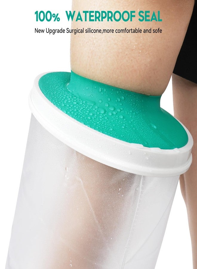 Divvsck Waterproof Foot Cover for Shower Adult Teens with Upgraded Anti--Pooling Design DESIGN , Shower Boots for Foot after Surgery, Watertight Ankle Cast Protector Showeing Boot Cover for Surgery Bandage Dressing Wound, Reusable - Image 3