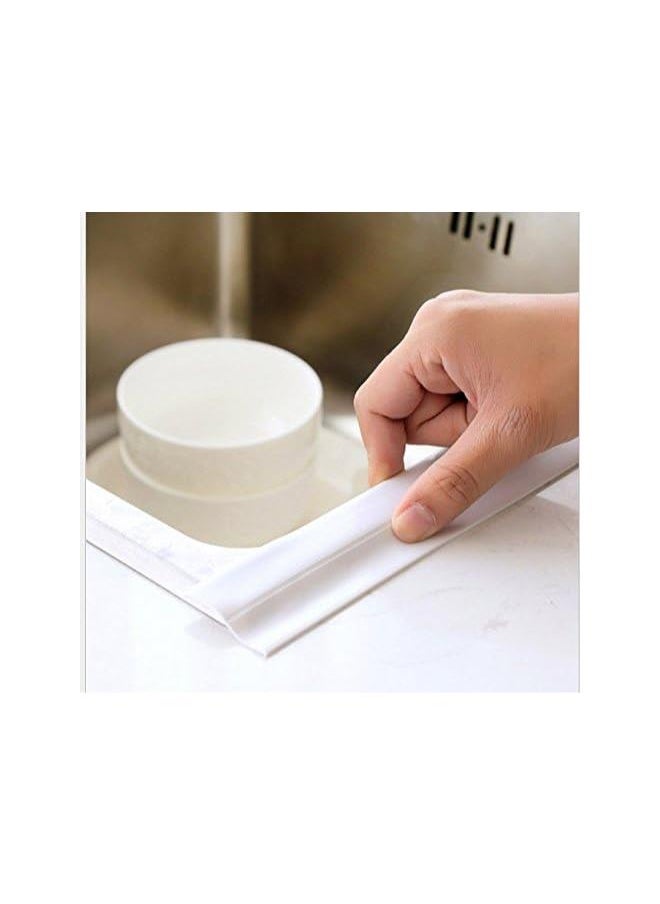 Generic - Bath Wall Sealing Strip,Waterproof Self-Adhesive Kitchen Caulk Tape Bathroom Basin Edge Decorative Trim,White 38mm3.2M - Image 1