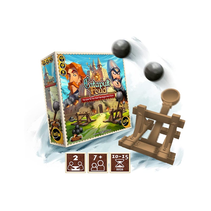IELLO: Catapult Feud Game - Ready, Aim... Launch The Catapults! 2 Player Game, Strategy Board Game, Knock Down All Your Opponent's Troops to Win, for Ages 7 and up - Image 3
