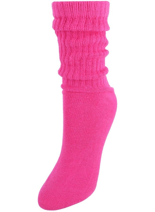 CTM Women's Super Soft Slouch Socks (1 Pair), Hot Pink - Image 2