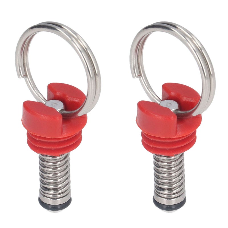 Keg Pressure Relief Valve: 2Pcs Red ABS Head Stainless Steel Body - Ideal Sealing Pressure Relief Valve for Cornelius Style Kegs Home Brewing - Image 2