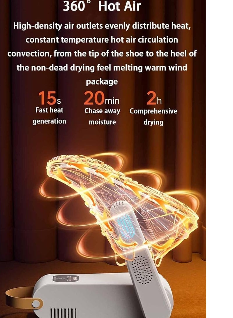 General - Portable Shoe Dryer w/Heat Blower & Timer Folding Boot Dryer and Sneakers Warmer Quick Drying and Ultra Quiet Ski Boot Heater for Travel - Image 1