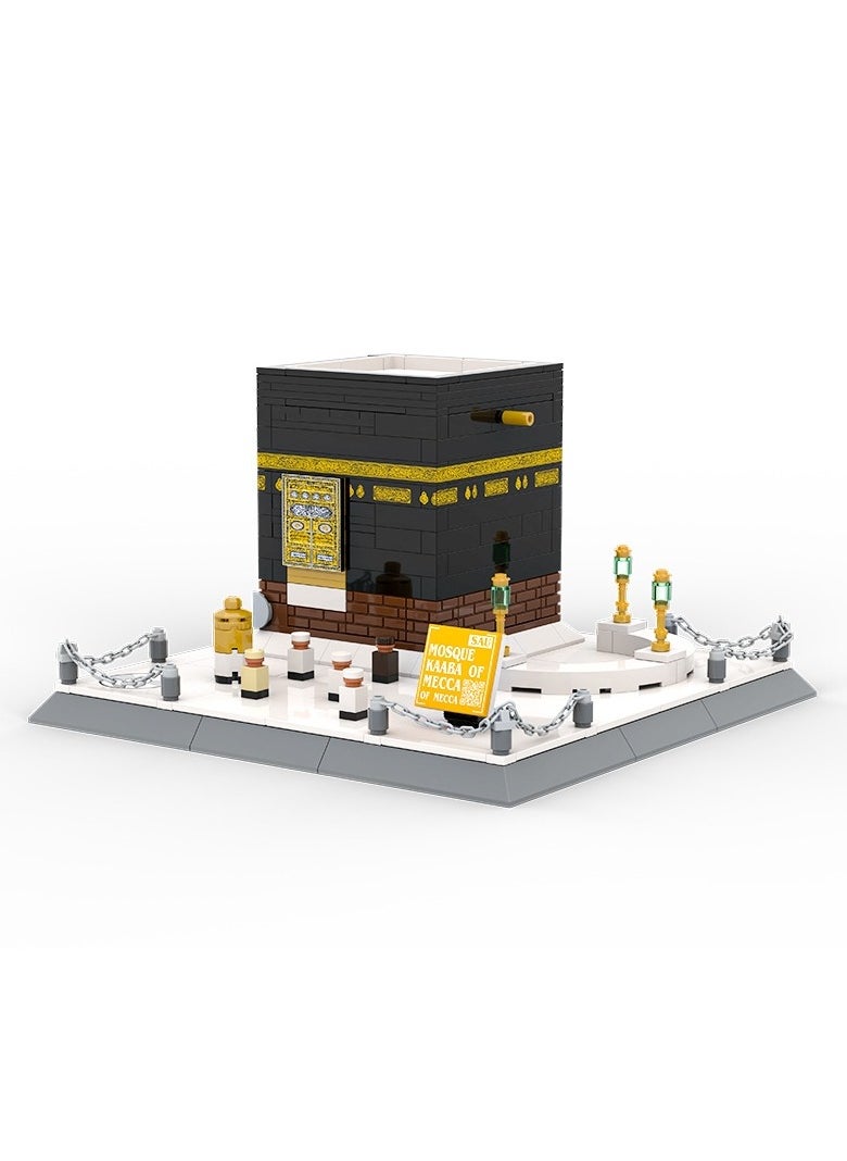 M MIAOYAN Islamic Kaaba Mosque Building Model Building Blocks Set Muslim Brick Toy Hajj Set Eid Gift Children Adult 446 Pieces  - Image 1