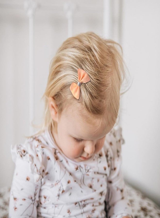 SYGA 10-Piece Baby Hair Clip Set for Girls Adorable Bow and Flower Designs Hair Pin Lightweight, and Stylish - Light orange - Image 2