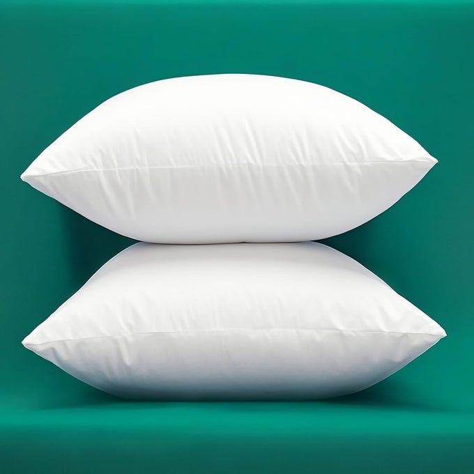 SET OF 2 PLUMP COTTON FABRIC THROW PILLOW INSERTS FILLER FOR DECORATIVE CUSHION COVER 22 X 22 INCHES THERE ARE MULTIPLE SIZES TO CHOOSE FROM