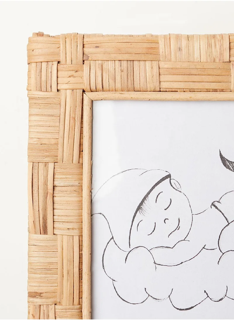 Ayra Set Of Two Rattan Photo Frames