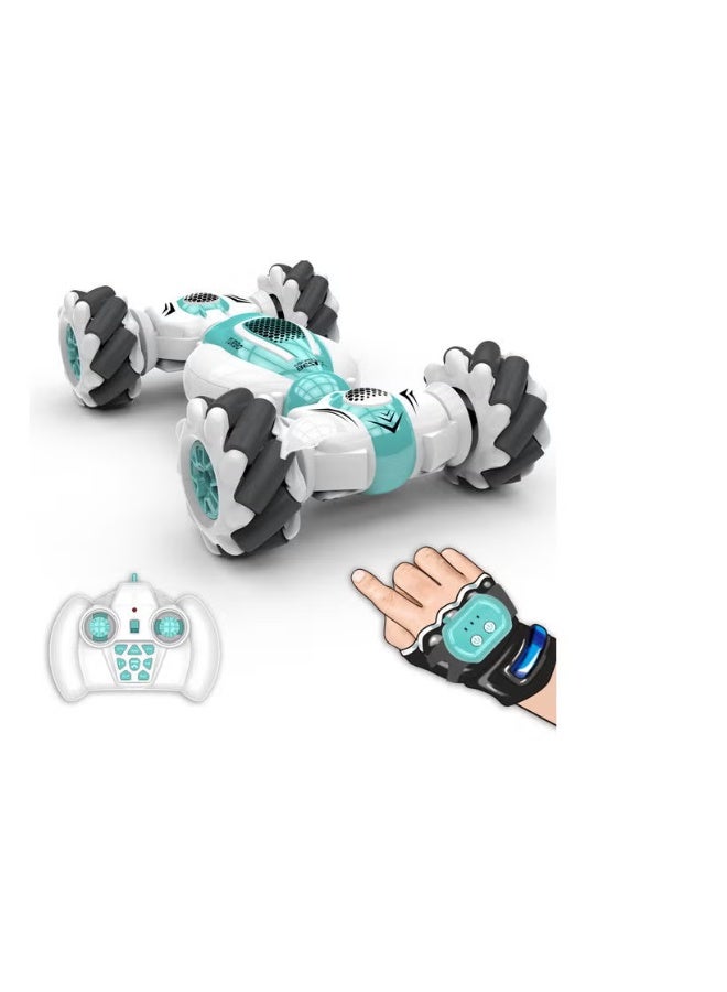 RC Stunt Car, 2.4GHz 4WD Remote Control Gesture Sensor Toy Cars, Double Sided Rotating Off Road Vehicle 360° Flips with Lights Music, Toy Cars for Boys & Girls Birthday multicolor - Image 2