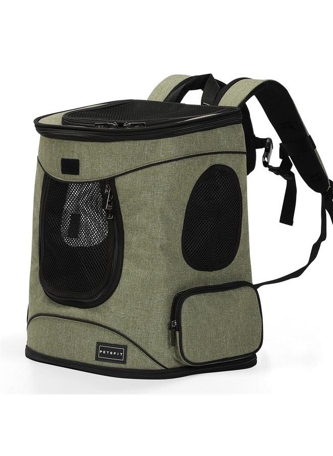 Petsfit Pet Backpack Carrier with Upgrade Waist Cushion Design to Better Fit The Waist, Suitable for Small Medium Dogs Cats and Rabbits up to 22 Pounds  - Image 1