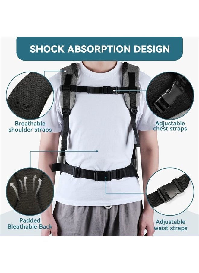 Petsfit - Pet Backpack Carrier with Upgrade Waist Cushion Design to Better Fit The Waist, Suitable for Small Medium Dogs Cats and Rabbits up to 22 Pounds - Image 1