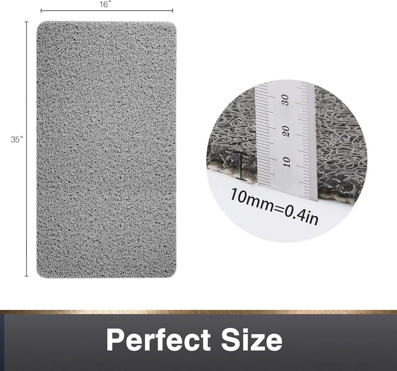 Asvin Soft Textured Bath, Shower, Tub Mat, 35x16 Inch, Phthalate Free, Non Slip Comfort Bathtub Mats with Drain, PVC Loofah Bathroom Mats for Wet Areas, Quick Drying - Image 5