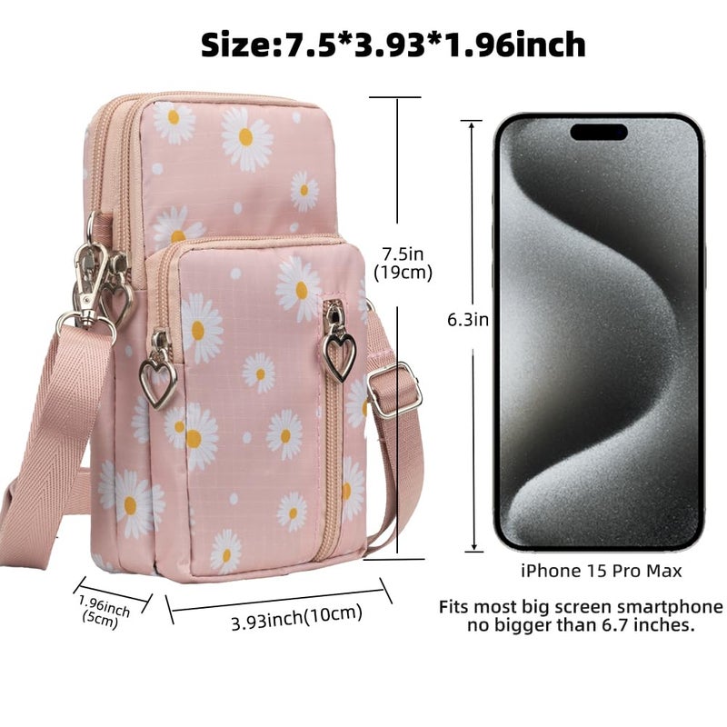 JANKS Small Crossbody Bags for Women Mini Cell Phone Purses with Crossbody Strap Phone Wallet Shoulder Bag Nylon Arm Bag - Image 3