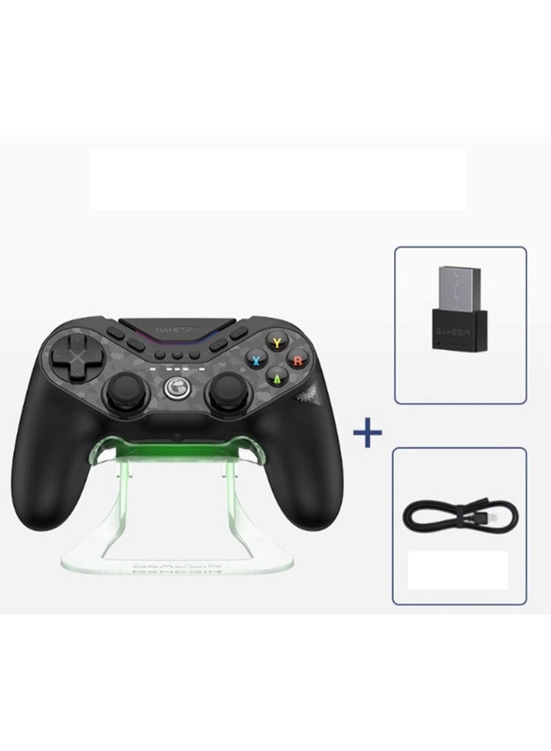 Classic Gamepad GameSir T3 Pro Tarantula Bluetooth Gaming Controller for Switch/PC/iOS/Android with Charging Dock, Bluetooth 2.4G Wired Controller with Anti-Drift TMR Sticks, 9 Mappable Buttons, RGB Lighting,1200mAh, ABXY Layout Switching
