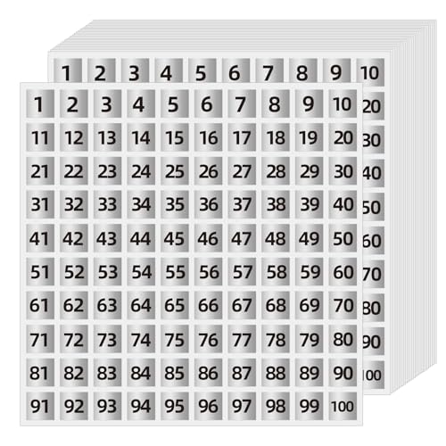 STARLIBOO 1 to 100 Consecutive Number Stickers, 0.4 inch Square Small Number Stickers Labels for Inventory, Storage, Organizing, Boxes, Bins, Toolbox, Locker (3000 Labels, Matte Silver) - Image 1