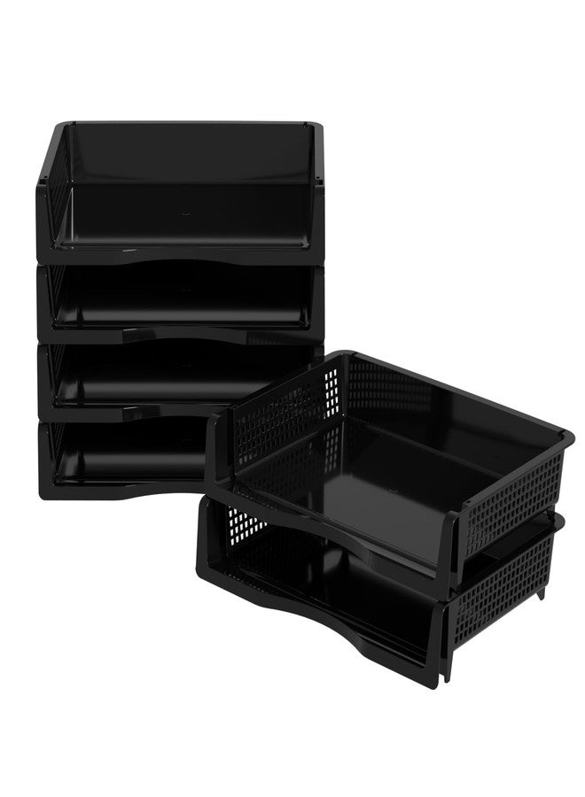 Tyminin 6 Tier Paper Organizer Letter Tray, Desk File Letter Folder Holder, Mail Organization Rack, Black - Image 4